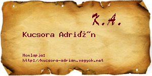 Kucsora Adrián névjegykártya