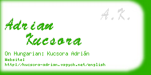 adrian kucsora business card